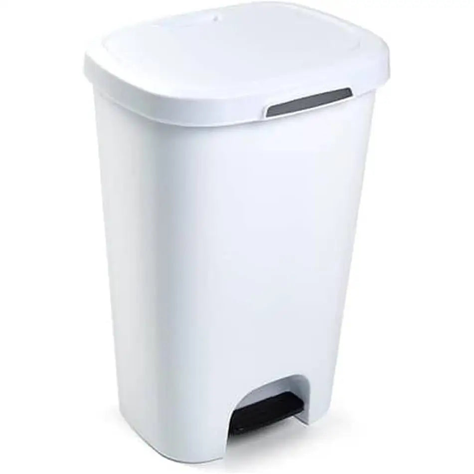 C.A - Cubo de Basura de Plástico con Apertura a Pedal - Libre de BPA - 50 Litros - 63.5cm x 41cm x 36cm