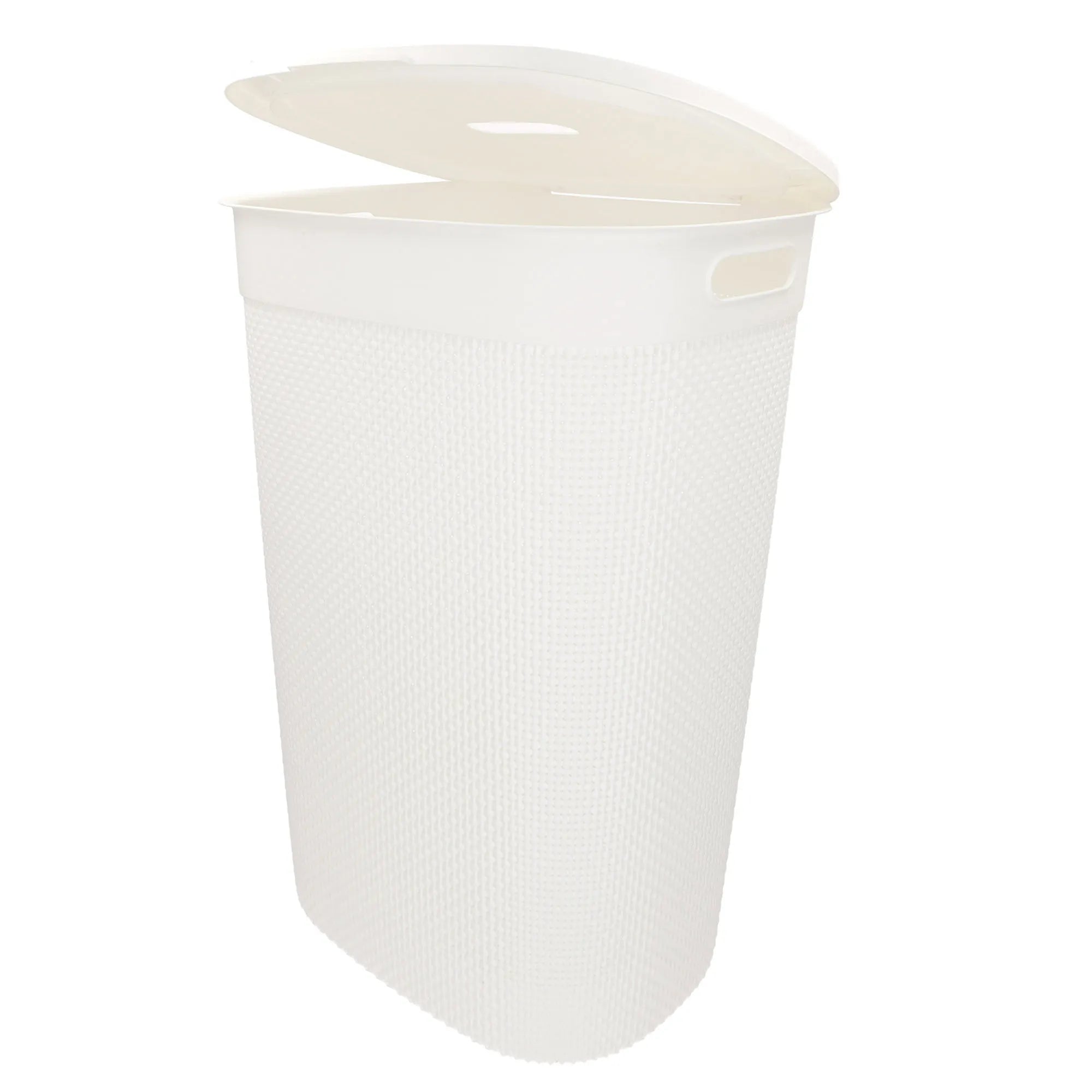 Curver - Cesto de ropa sucia multiusos, marrón, blanco o gris, asas laterales, resistente al agua y fácil de limpiar, plástico reciclado, cesta colada, diseño moderno y elegante, accesorios de hogar, limpieza y orden