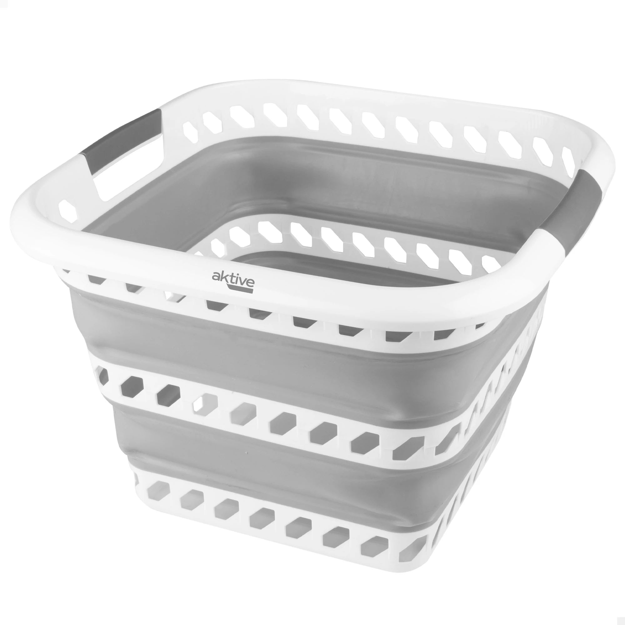 AKTIVE Cesta plegable 40 litros, 61x43x28 cm, Plegado compacto, Sin BPA, Caja de almacenamiento portátil, Cesto ropa sucia plegable, cesta plegable camping, Cestas plegables, Cesto lavandería plegable