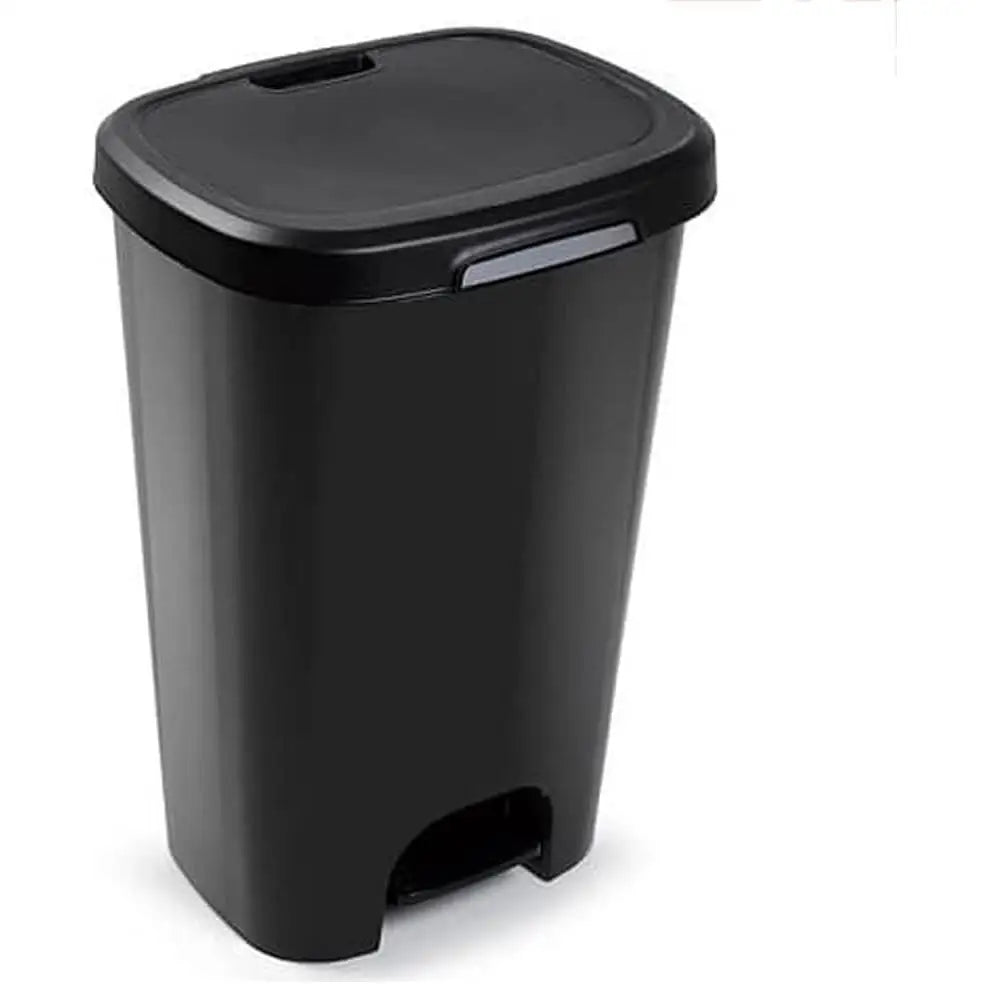 C.A - Cubo de Basura de Plástico con Apertura a Pedal - Libre de BPA - 50 Litros - 63.5cm x 41cm x 36cm