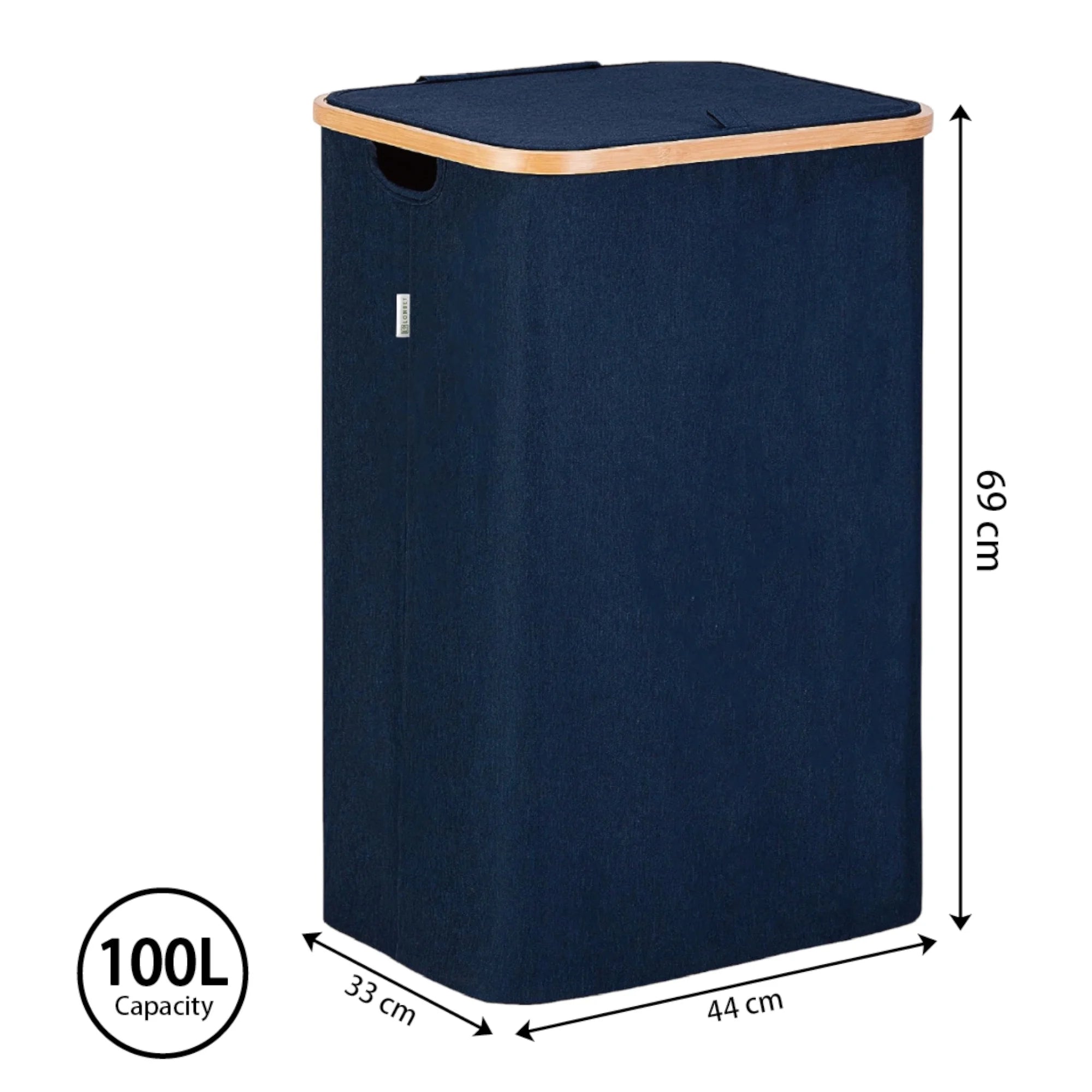 Cesto de Ropa Sucia de Bambú con Tapa y Asas: 72L o 100 L, 2 Clasificaciones, Plegable, Bolsa Interior Lavable a Máquina - Solución Elegante y Práctica para la Lavandería en tu Dormitorio ,Cubo Ropa Sucia. (CUBO002 1999