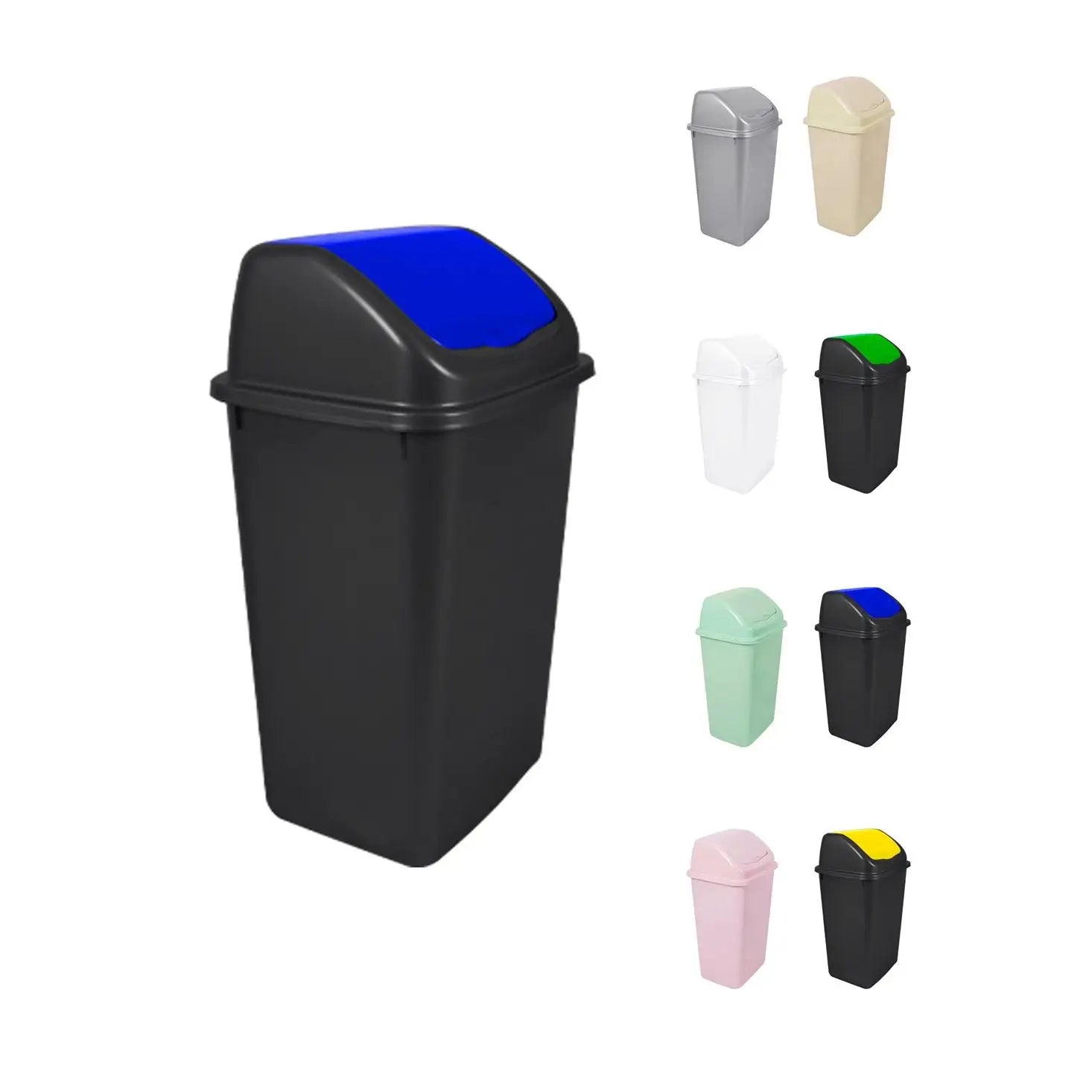 JARDIN202 - Cubo de Basura con Tapadera Basculante - 30/50 Litros - Ideal para Hogar y Oficina