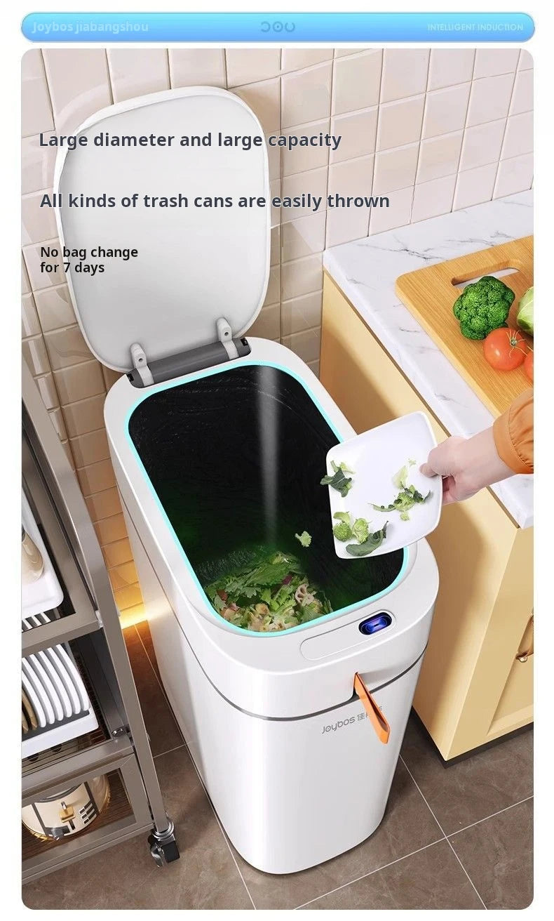 JOYBOS cubo de basura con Sensor inteligente con bolsa de adsorción automática, cubo de basura recargable para el hogar, inodoro, sala de estar y hogar