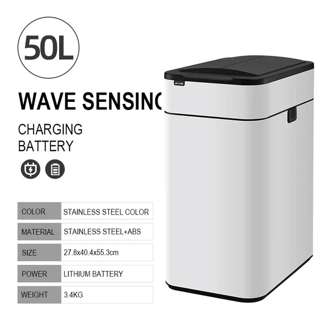 Cubo de basura inteligente para cocina, cubo con Sensor inteligente automático, cubo de basura, papelera para residuos de alimentos, 15/20/30/40/50/60L