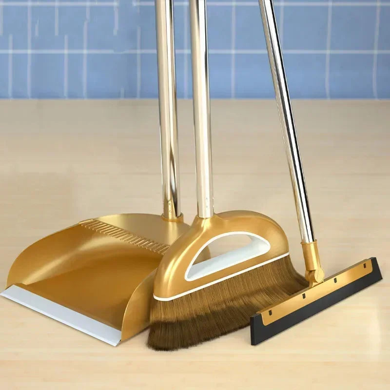 Juego de escoba y recogedor, herramienta de limpieza de suelo para el hogar, escoba mágica de plástico para barrer el cabello, cocina, sala de estar, limpieza de oficina