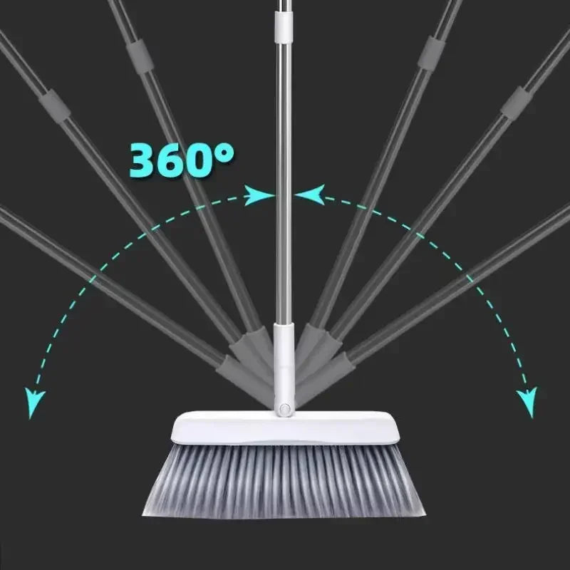 Juego de escoba y pala plegable para el hogar, barredor de plástico, cocina, suelo de madera, escoba y cuchara para pelo de mascotas, herramientas, producto de limpieza