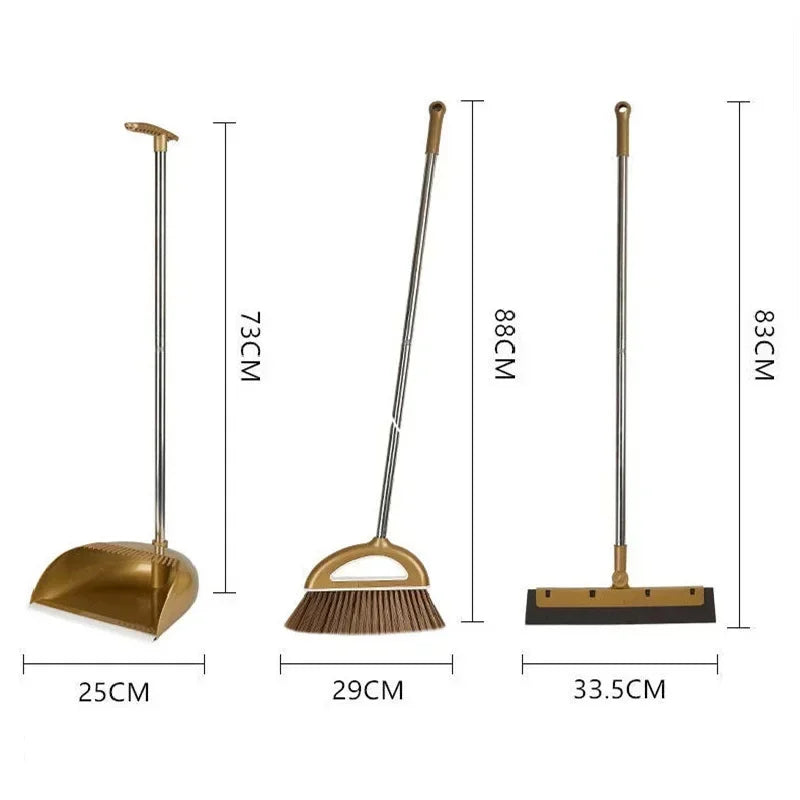 Juego de escoba mágica y recogedor de plástico, herramientas de limpieza, limpiaparabrisas para suelos, accesorios para el hogar, cepillo para polvo de barrido multifunción