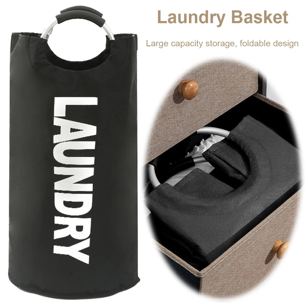 Bolsa de lavandería impermeable de 82L, cesta de lavandería plegable de gran capacidad, cesta de almacenamiento de ropa con asa para lavandería y dormitorio