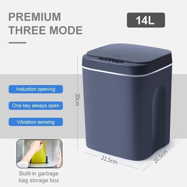 Cubo de basura inteligente de 20L para baño, cubo de basura con Sensor automático, cubo de basura eléctrico, papelera impermeable para cocina, basura de reciclaje