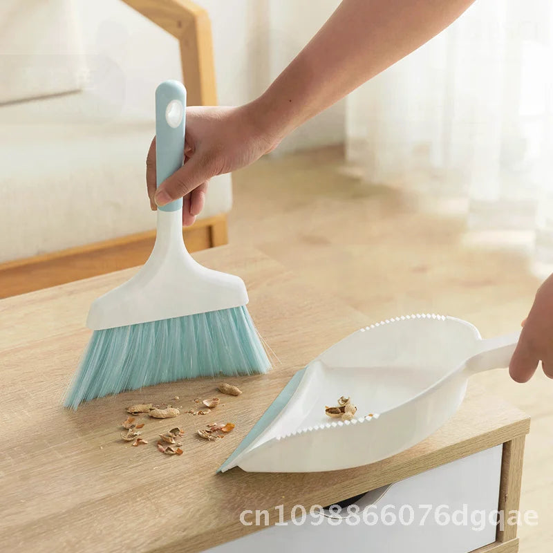 Mini escoba de escritorio y recogedor, herramientas de limpieza para el hogar y la Oficina, plástico de tamaño pequeño, azul cielo, gris, turquesa, opciones disponibles