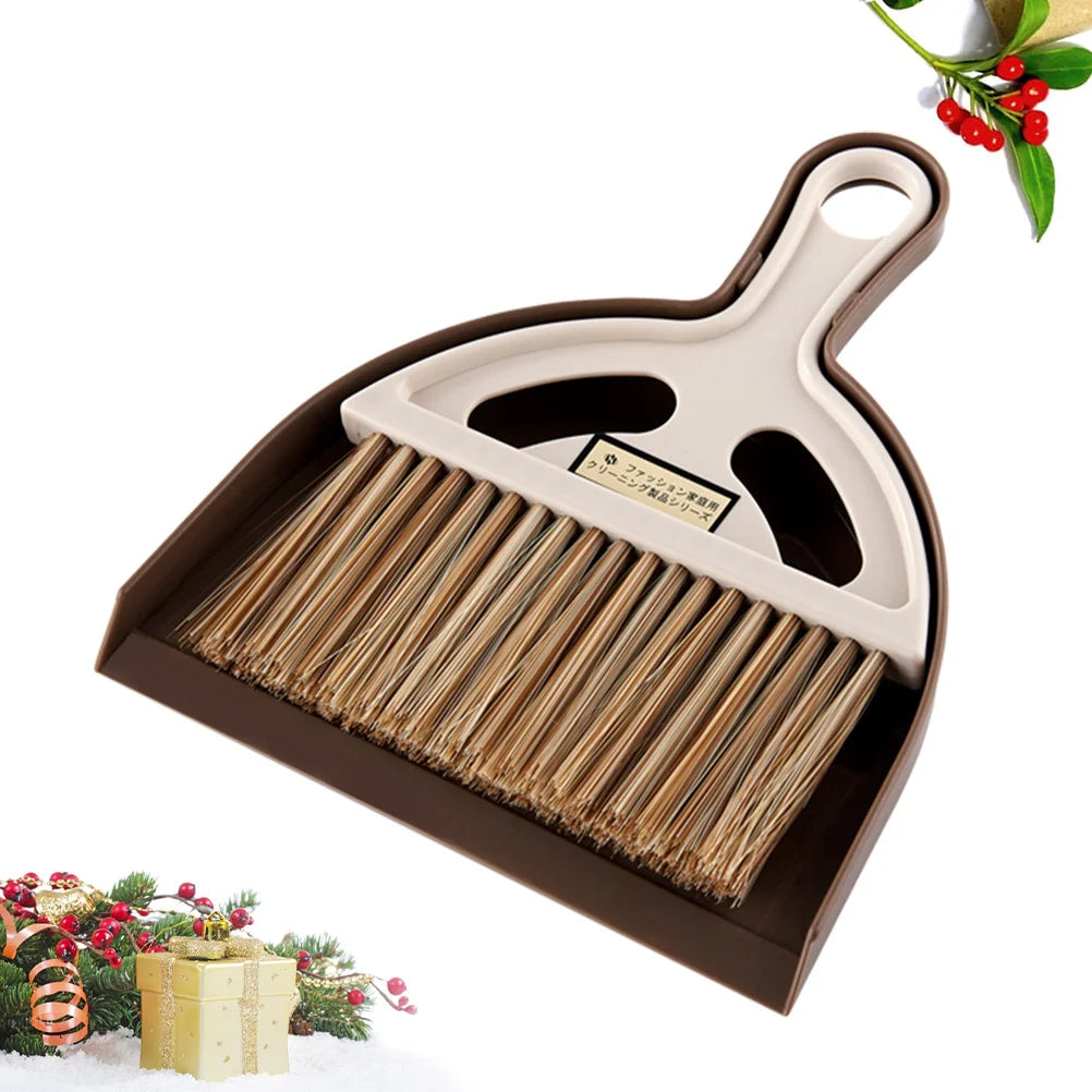 Mini escoba recogedor juego de plástico blanco cepillos de alta densidad para salpicadero de coche ordenador portátil limpieza Mini cepillo