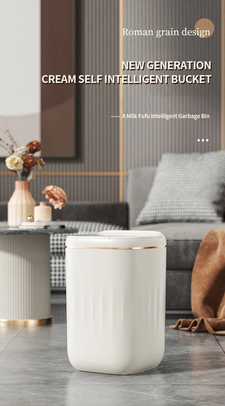 Cubo de basura con Sensor inteligente de 24L, cubo de basura electrónico para baño, cubo de basura con Sensor inteligente automático para cocina, inodoro