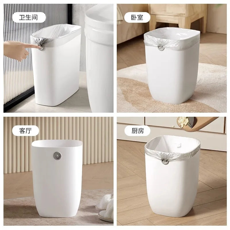 AOBT Latas de basura de gran capacidad para el hogar, cocina, sala de estar, dormitorio, inodoro, dormitorio, oficina - Cestas de papel
