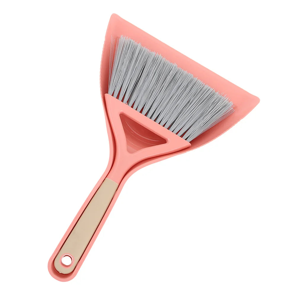 Juego de Mini escoba y recogedor, cepillo de limpieza del hogar de plástico resistente a las manchas, agujero colgante, tamaño compacto para sofá y coche, 1 Juego