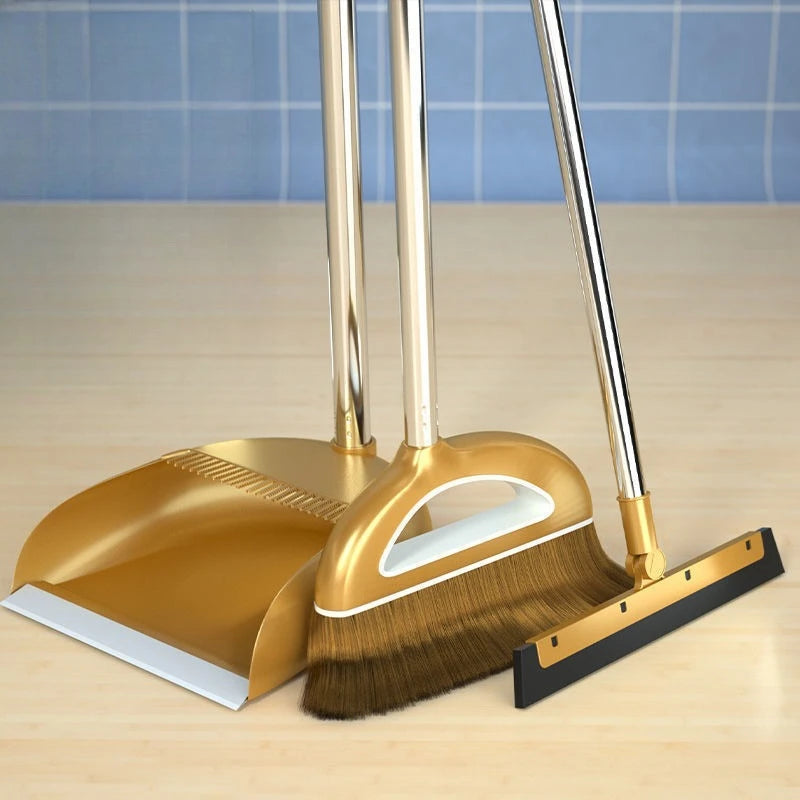 Juego de escoba y recogedor, herramienta de limpieza de suelo para el hogar, escoba mágica de plástico para barrer el cabello, cocina, sala de estar, limpieza de oficina