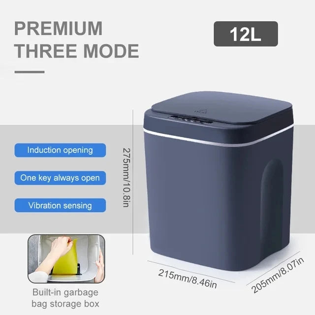 Cubo de basura inteligente de 20L para baño, cubo de basura con Sensor automático, cubo de basura eléctrico, papelera impermeable para cocina, basura de reciclaje
