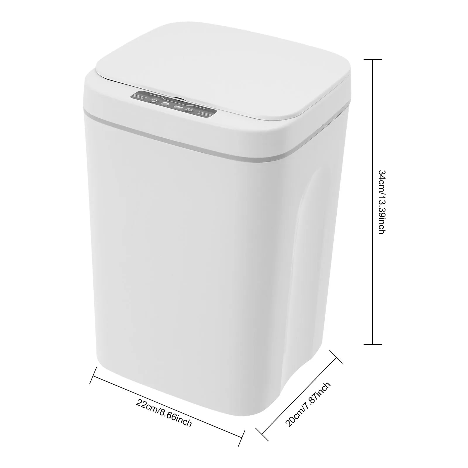 Cubo de basura con sensor, 16 L, cubo de basura automático con sensor inteligente, cubo de basura de cocina y baño, cubo de basura ABS para dormitorio