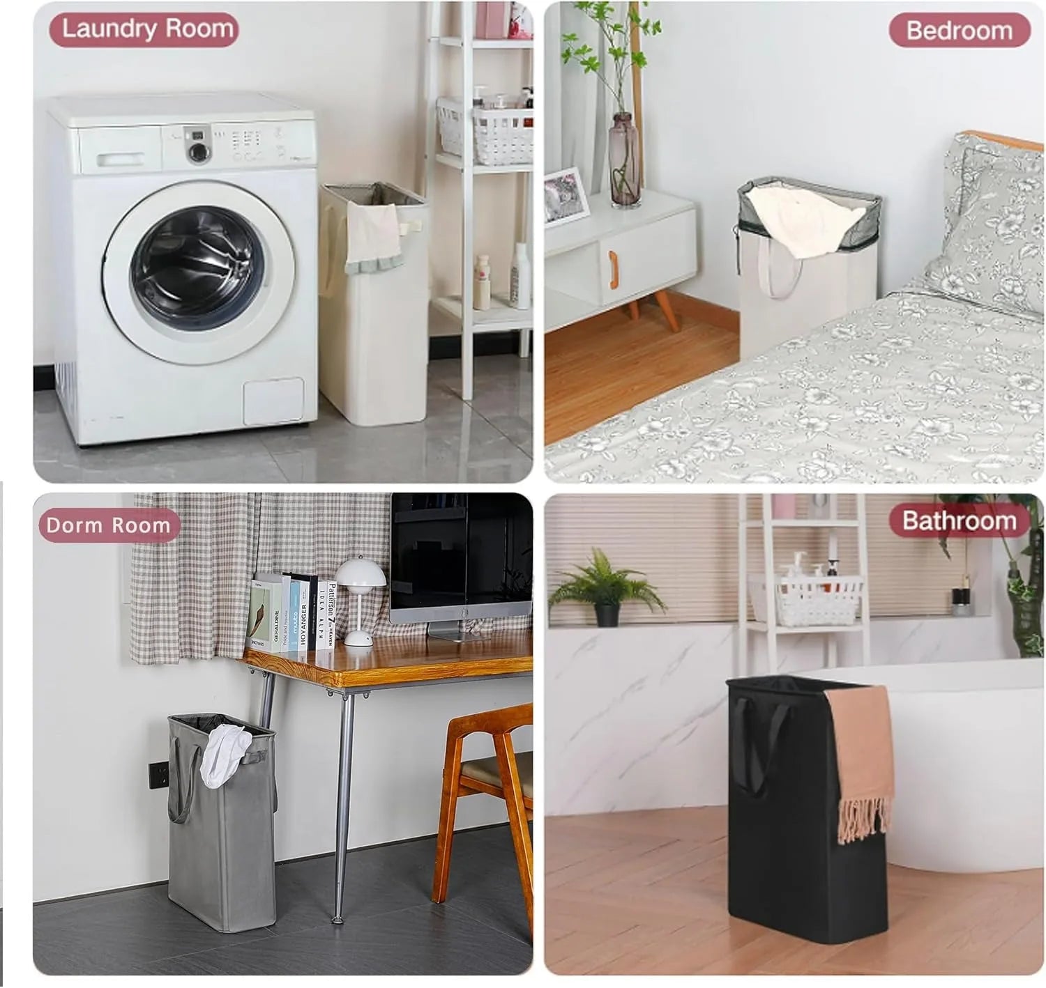 Cesta de almacenamiento de tela, cesta para ropa sucia, cesta para ropa sucia plegable para uso doméstico, baño con placa inferior, cesta para la colada