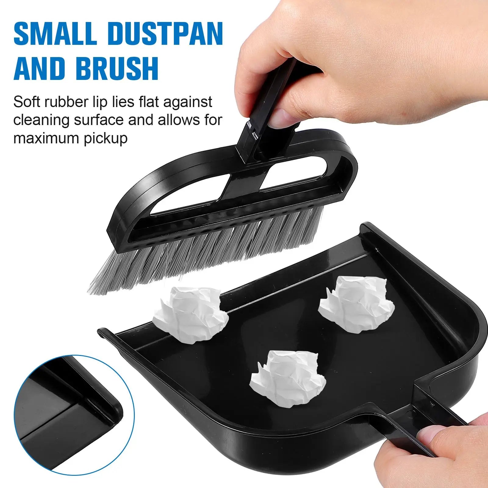 Mini cepillo de limpieza de teclado, escoba de plástico, recogedor, herramienta de barrido combinada, mesa, comedor, sofá, coche, escritorio de ordenador pequeño