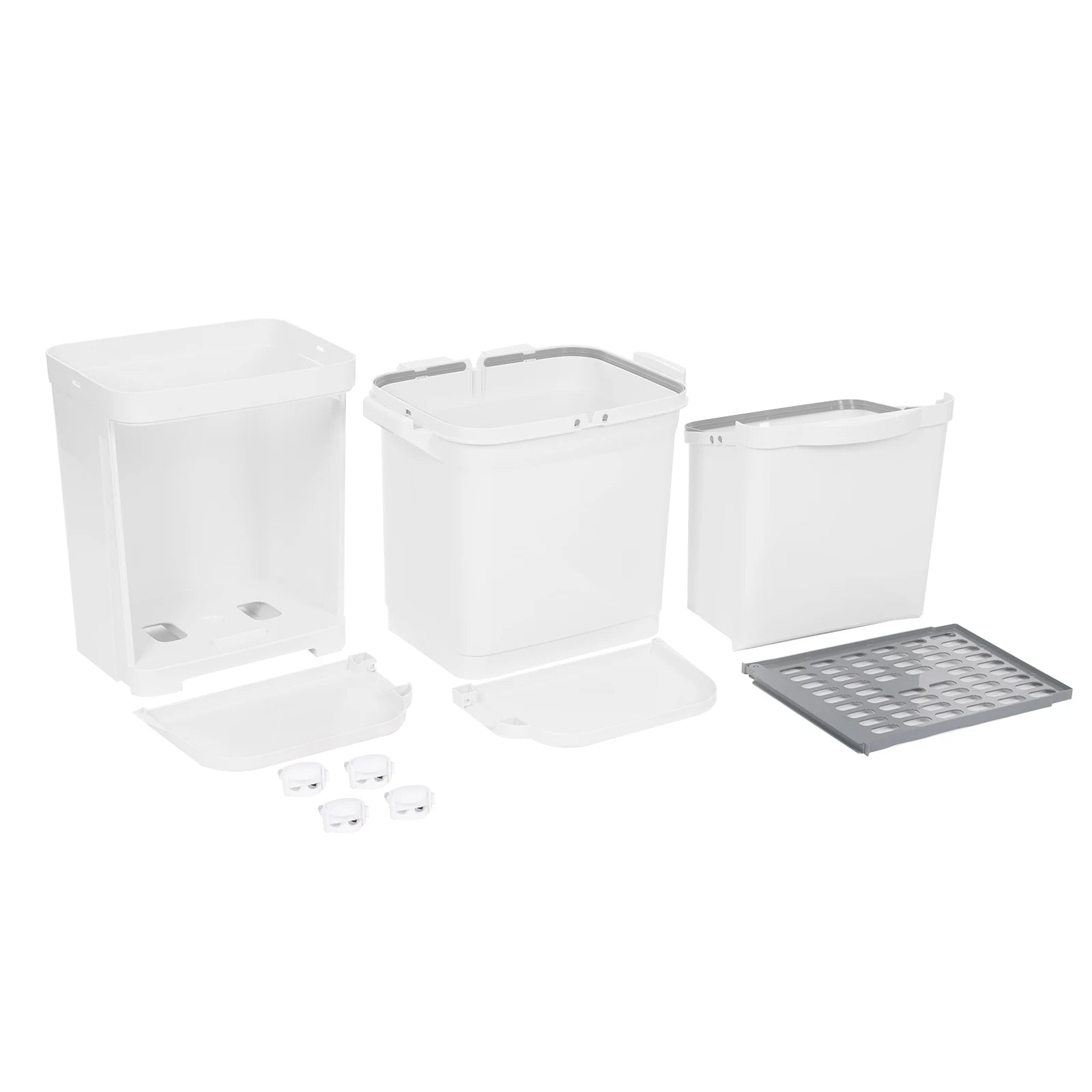 Cubo de basura de cocina de doble capa con tapa, clasificación en seco y húmedo, cubo de basura de gran capacidad para el hogar
