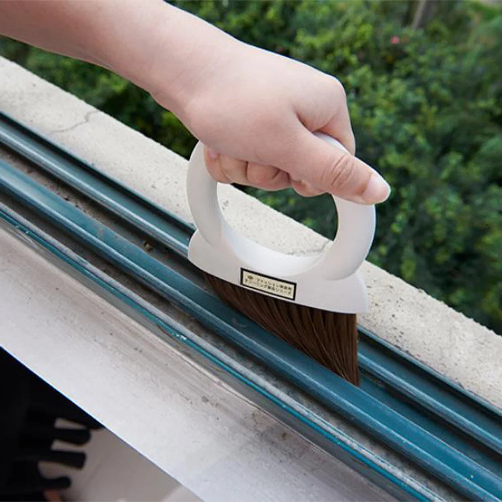 Mini Kit de recogedor de escoba, cepillo de limpieza compacto de plástico blanco para ventilación de aire de coche, tablero, escritorio, teclado de ordenador portátil, limpieza de polvo