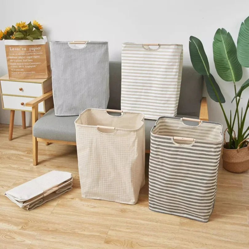 Bolsa plegable portátil de tela, cesta de almacenamiento impermeable para baño, para ropa sucia, venta al por mayor, 1 ud.
