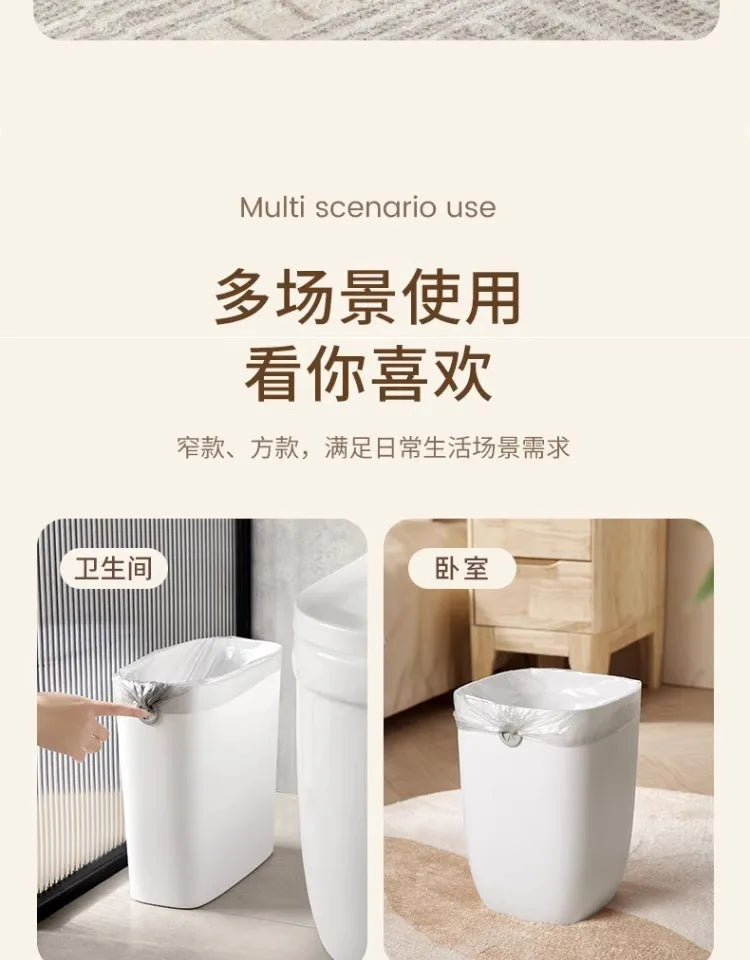 AOBT Latas de basura de gran capacidad para el hogar, cocina, sala de estar, dormitorio, inodoro, dormitorio, oficina - Cestas de papel