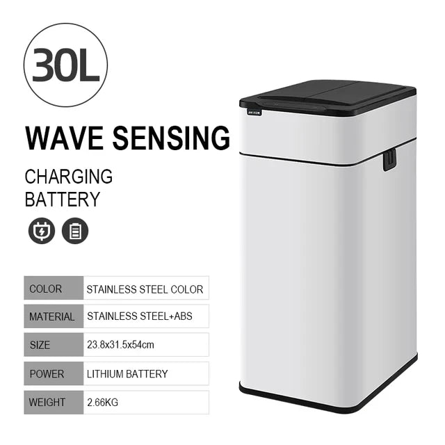 Cubo de basura inteligente para cocina, cubo con Sensor inteligente automático, cubo de basura, papelera para residuos de alimentos, 15/20/30/40/50/60L