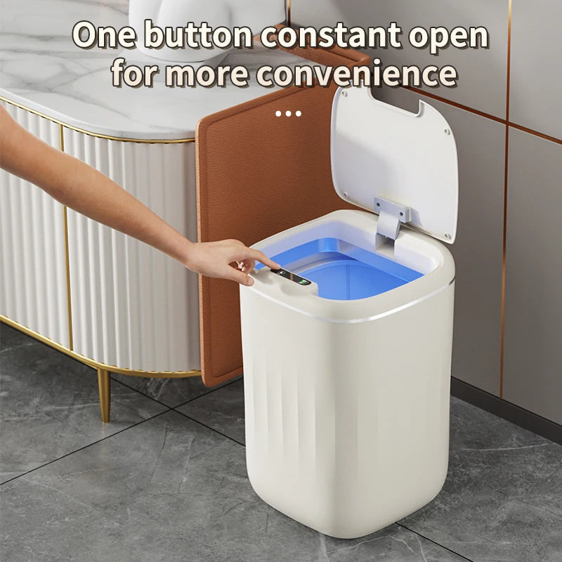Cubo de basura con Sensor inteligente de 24L, cubo de basura electrónico para baño, cubo de basura con Sensor inteligente automático para cocina, inodoro