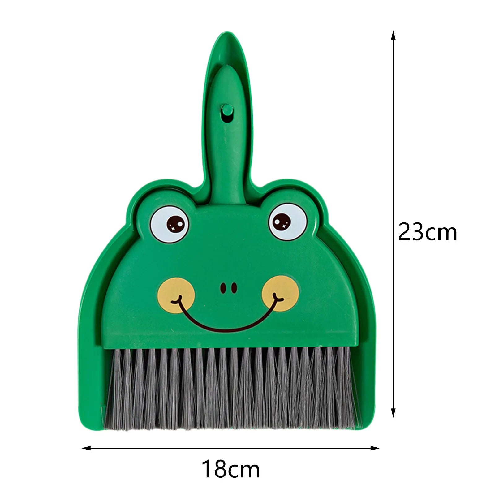 Mini recogedor y escoba de escritorio, cepillo de limpieza de rana para mesa de sala de estar, teclado, juego de limpieza de cepillo de pala de plástico para coche