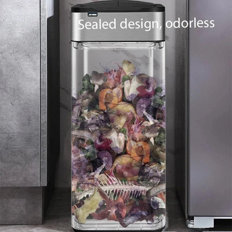 Cubo de basura inteligente para cocina, cubo con Sensor inteligente automático, cubo de basura, papelera para residuos de alimentos, 15/20/30/40/50/60L