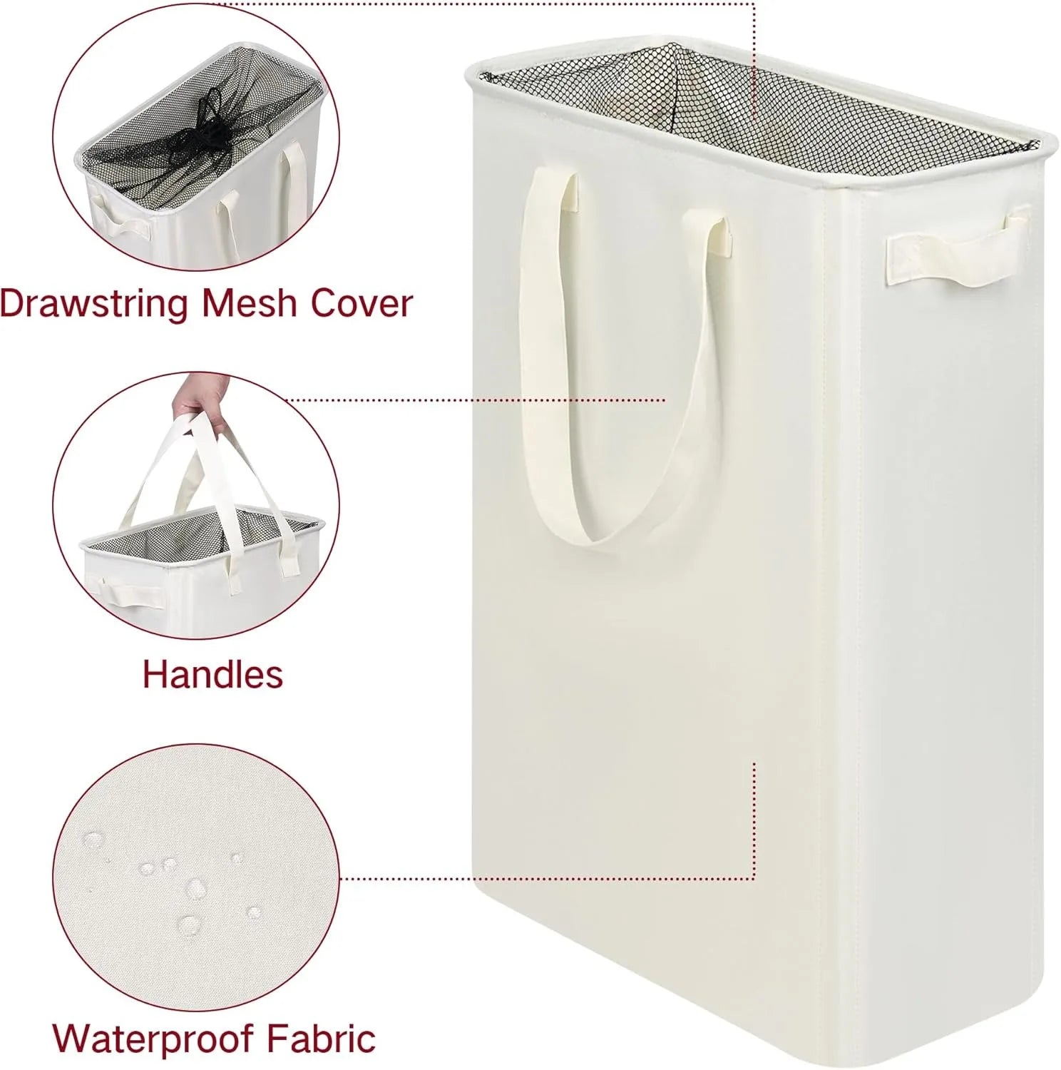 Cesta de almacenamiento de tela, cesta para ropa sucia, cesta para ropa sucia plegable para uso doméstico, baño con placa inferior, cesta para la colada