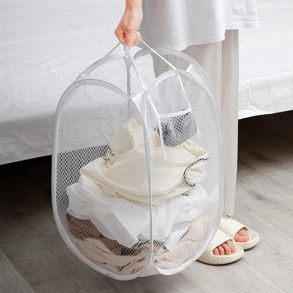 Cesta para ropa sucia Esqueleto Ventilado Plegable Fácil Almacenamiento Cesta para ropa portátil de gran capacidad
