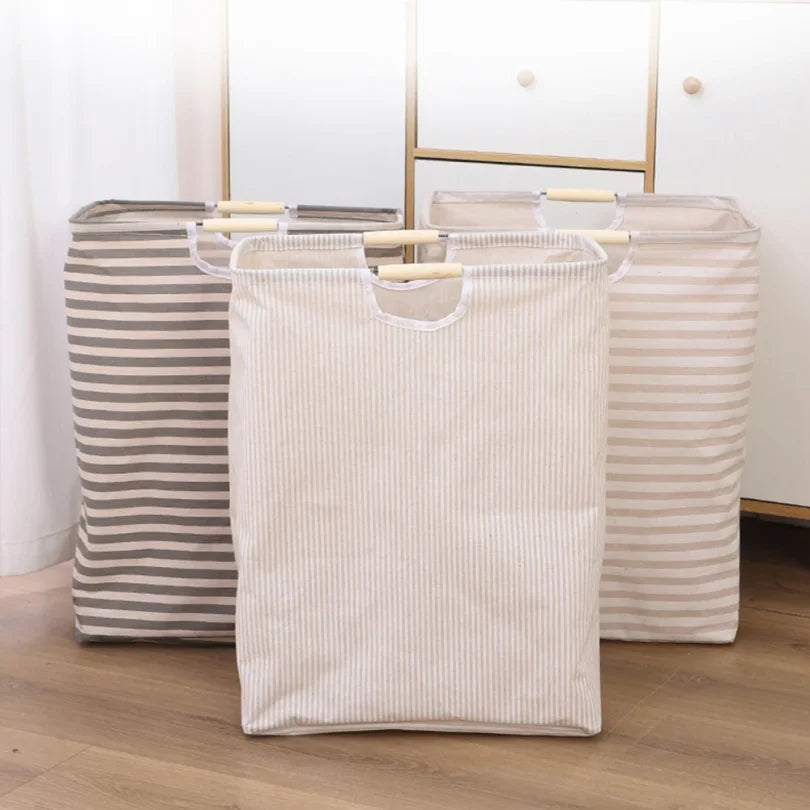 Bolsa plegable portátil de tela, cesta de almacenamiento impermeable para baño, para ropa sucia, venta al por mayor, 1 ud.