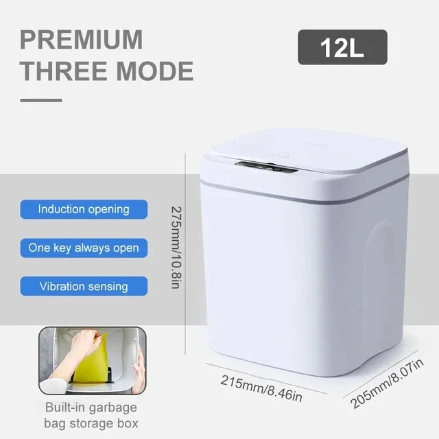 Cubo de basura inteligente de 20L para baño, cubo de basura con Sensor automático, cubo de basura eléctrico, papelera impermeable para cocina, basura de reciclaje