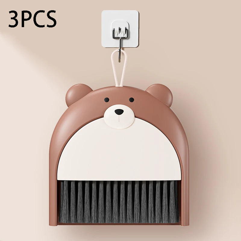 Juego de escoba y recogedor pequeño para el hogar, pala de basura de plástico portátil para escritorio, Mini escoba plegable, 1-5 uds.