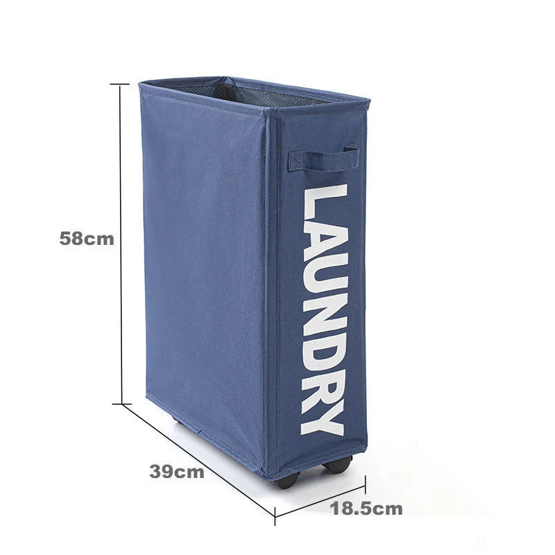 Cesta para la colada con ruedas, cesta de almacenamiento para esterilla de Yoga de gran capacidad, bolsa de almacenamiento de ropa sucia impermeable plegable multifuncional