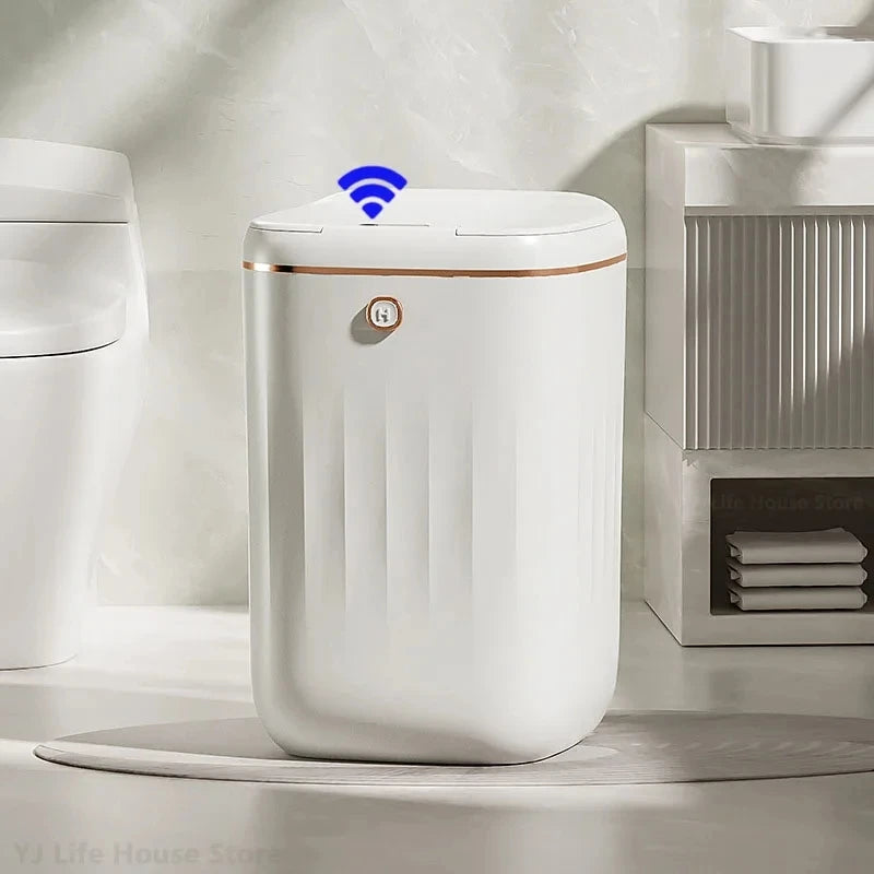 Cubo de basura inteligente para baño de 24/20L, cubo de basura con Sensor automático, cubo de basura de inducción de gran capacidad para cocina y baño