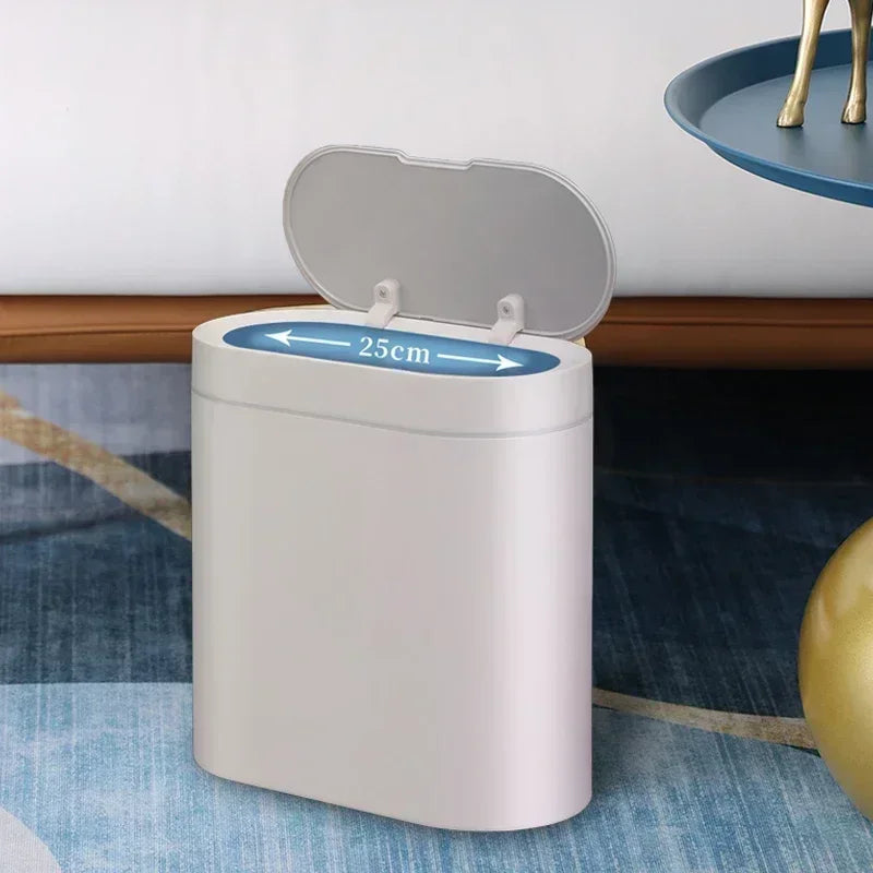 Cubo de basura con Sensor inteligente de 8L/7L, cubo de basura electrónico automático para el hogar, cubo de basura para cocina, inodoro, impermeable, cubo con Sensor de costura estrecha