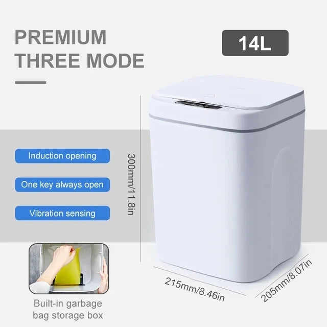 Cubo de basura inteligente de 20L para baño, cubo de basura con Sensor automático, cubo de basura eléctrico, papelera impermeable para cocina, basura de reciclaje