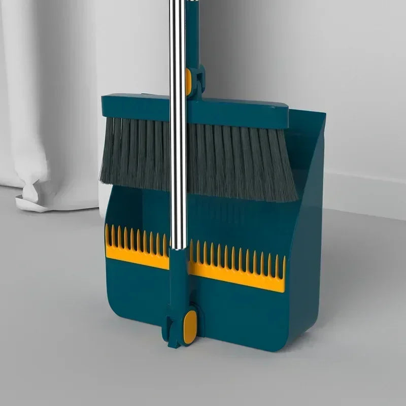 Juego de escoba y pala plegable para el hogar, barredor de plástico, cocina, suelo de madera, escoba y cuchara para pelo de mascotas, herramientas, producto de limpieza