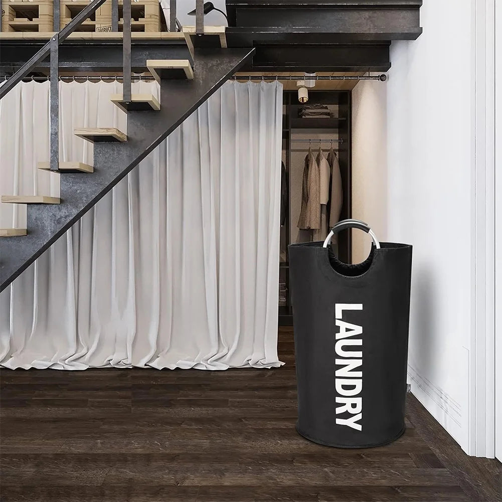 Bolsa de lavandería impermeable de 82L, cesta de lavandería plegable de gran capacidad, cesta de almacenamiento de ropa con asa para lavandería y dormitorio