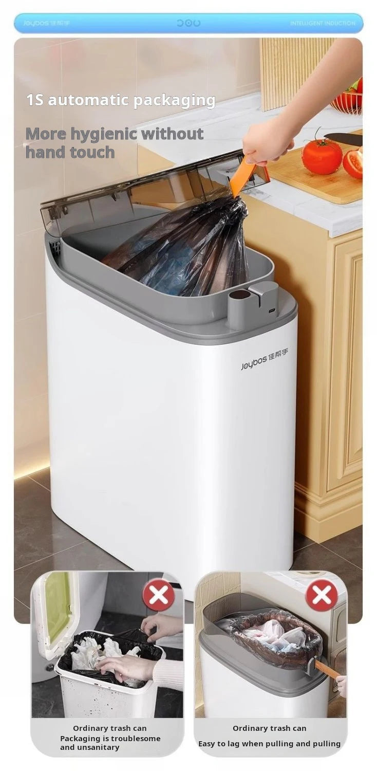 JOYBOS cubo de basura con Sensor inteligente con bolsa de adsorción automática, cubo de basura recargable para el hogar, inodoro, sala de estar y hogar