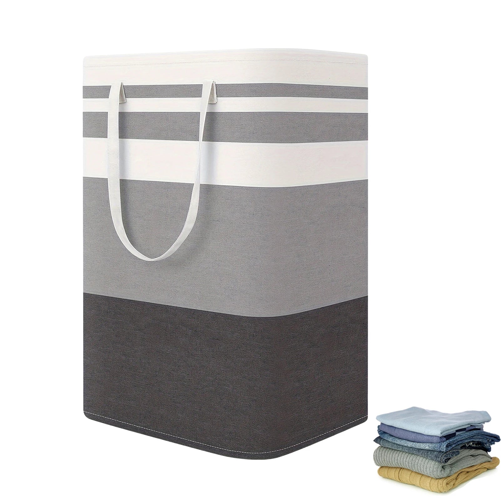 Cestas grandes para la colada de 75L con asas, cesto duradero para ropa sucia, cesta de almacenamiento para el hogar, dormitorio, hoteles, lavandería 40*30*60cm