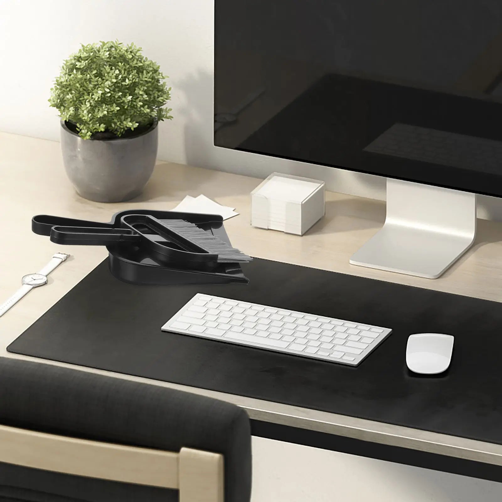Mini cepillo de limpieza de teclado, escoba de plástico, recogedor, herramienta de barrido combinada, mesa, comedor, sofá, coche, escritorio de ordenador pequeño