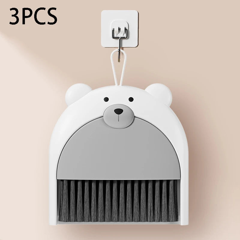 Juego de escoba y recogedor pequeño para el hogar, pala de basura de plástico portátil para escritorio, Mini escoba plegable, 1-5 uds.