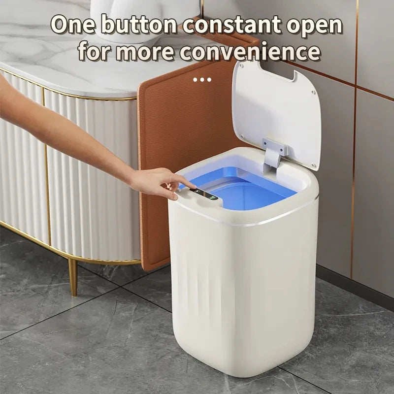 Cubo de basura inteligente para baño de 24/20L, cubo de basura con Sensor automático, cubo de basura de inducción de gran capacidad para cocina y baño