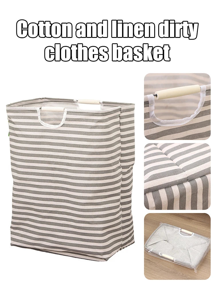 1 cesta de almacenamiento de baño impermeable de tela portátil y plegable para ropa sucia