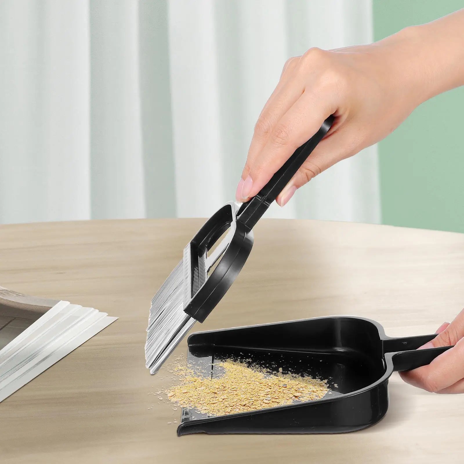 Mini cepillo de limpieza de teclado, escoba de plástico, recogedor, herramienta de barrido combinada, mesa, comedor, sofá, coche, escritorio de ordenador pequeño