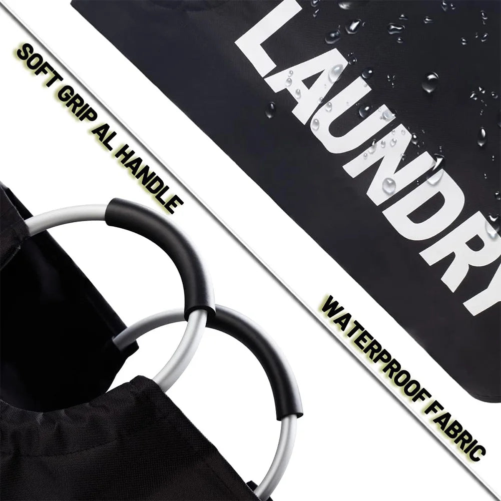 Bolsa de lavandería impermeable de 82L, cesta de lavandería plegable de gran capacidad, cesta de almacenamiento de ropa con asa para lavandería y dormitorio